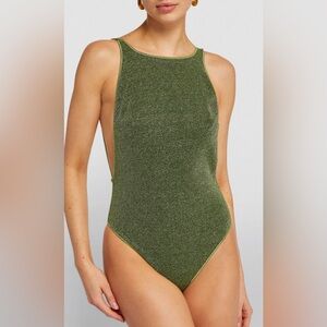 OSEREE ILUMIERE BODY BATHING SUIT SIZE MEDIUM GREEN SPARKLE BRAND NEW